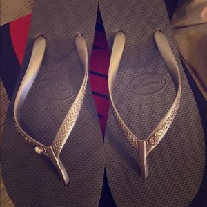 Havaianas Slim Crystal Light Wedge Sandals